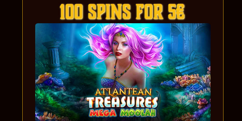 Mega Moolah 100 Spins for €5 Deposit