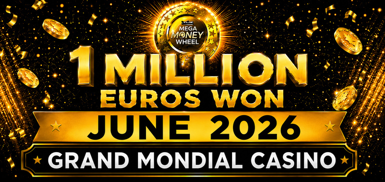 1 Million Jackpot Won on Mega Money Wheel in June 2026 at Grand Mondial Casino